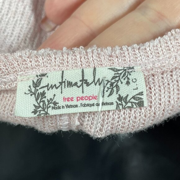 NEW Free People Body Suit Womens Large pink knit boho one piece colorful - Picture 4 of 11